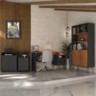 Conjunto Home Office Completo Industrial com Escrivaninha, Estante, Gaveteiro e Balcão - Artany