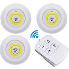 Conjunto Iluminação Led 3 Spots Sem Fio + Controle Branco