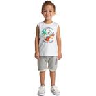 Conjunto Infantil Bichos Branco com Cinza