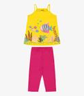 Conjunto Infantil Blusa Com Legging Rovi Kids Amarelo