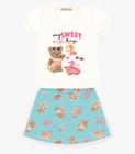 Conjunto Infantil Blusa Com Saia Trick Nick Azul