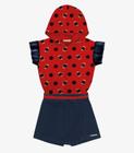 Conjunto Infantil Blusa Com Shorts Saia Trick Nick Vermelho