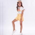 Conjunto Infantil Blusa Cropped e Short 2 peças Ondas - Kiki Xodó