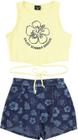 Conjunto Infantil Blusa + Shorts Saia Dila 03661