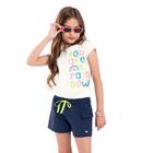 Conjunto Infantil Boca Grande Menina Rainbow Off White