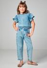 Conjunto Infantil Calça Jeans Menina Luluzinha