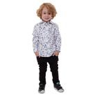 Conjunto Infantil Camisa Estampada e Calça Sarja