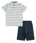 Conjunto Infantil Camisa Gola Polo Manga Curta Brandili Com Bermuda Estiloso