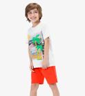 Conjunto Infantil Camiseta Com Bermuda Rovi Kids Branco