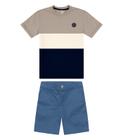 Conjunto Infantil Camiseta Com Bermuda Trick Nick Azul