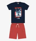 Conjunto Infantil Camiseta Com Bermuda Trick Nick Azul