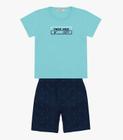 Conjunto Infantil Camiseta Com Bermuda Trick Nick Azul