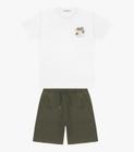 Conjunto Infantil Camiseta Com Bermuda Trick Nick Branco