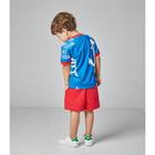 Conjunto Infantil Camiseta Shorts Vermelho Azul Naval Oliver