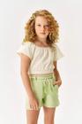 Conjunto infantil catavento croped e shorts