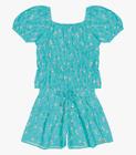 Conjunto Infantil Ciganinha Com Shorts Trick Nick Azul