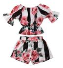 Conjunto Infantil Ciganinha Menina Florido Short+blusinha