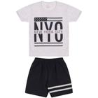 Conjunto Infantil City Cinza com Preto