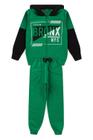Conjunto Infantil com Capuz Masculino Verde Jade Bronx