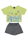 Conjunto Infantil com Cropped e Short Guloseima