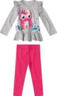 Conjunto Infantil Corujinha Rosa e Cinza - Malwee