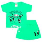 Conjunto Infantil Criança Menina Saia + Blusa Cropped Love