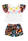 Conjunto Feminino Mini Blusa Cropped e shortinho - Duda Shop - Conjunto  Infantil - Magazine Luiza