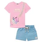 Conjunto Infantil Curto Menina Kukiê Blusa e Short