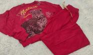 Conjunto infantil de mleton vermelho tamanho 10