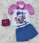 Conjunto infantil divertidamente menina blogueirinha 3 peças