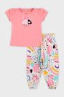 Conjunto Infantil Elian Bebê Menina Be Kind Blusinha Camisa E Calça Algodão Estampada Joaninha