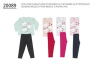 Conjunto Infantil Feminino Blusa e Calça Moletom P ao G