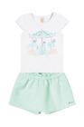 Conjunto infantil feminino blusa e short glinny