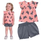 Conjunto Infantil Feminino Blusa + Shorts Kyly