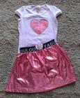 Conjunto Infantil Feminino Body Love Girl + Saia Alekids