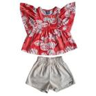 Conjunto Infantil Feminino de Blusa em Malha e Short em Linho com Viscose - Quimby