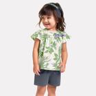 Conjunto Infantil Feminino Milon Off White -13365 - Floral