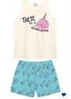 Conjunto infantil feminino off white