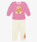 Conjunto Infantil Feminino Ursinho Trick Nick Rosa