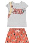 Conjunto infantil feminino yoga for life mescla