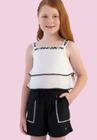 Conjunto Infantil Festa Branco Preto Petit Cherie