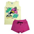 Conjunto Infantil Flamingo Amarelo