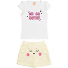 Conjunto Infantil Fofura Branco com Amarelo