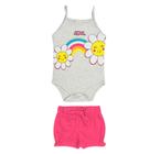 Conjunto Infantil Hrradinhos de Bebê Menina Body e Short