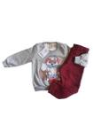 Conjunto infantil inverno blusa moletom e calça boucle