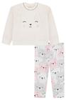 Conjunto Infantil Kukiê Blusão Feminino Em Pelos Com Calça Legging Térmica Moda Inverno