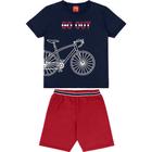 Conjunto Infantil Kyly Camiseta + Bermuda Menino - Bicicleta