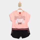 Conjunto Infantil Kyly Camiseta e Short Gamer Menina 2 Peças