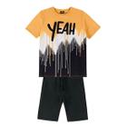 Conjunto Infantil Lemon Yeah + Bermuda Moletom Masculino