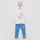 Conjunto Blusão e Legging Infantil Menina Unicorn Melão Brandili